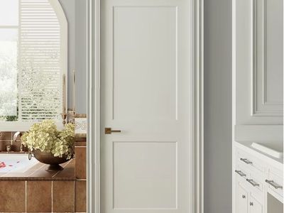Brand new! 30"x80" 2-Panel Shaker Style White Primed Door Slab