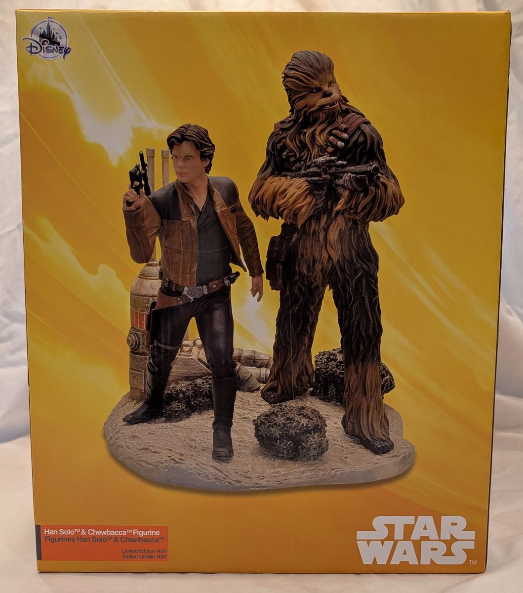 Disney Store Star Wars Solo Han & Chewbacca Figurine Statue - Limited Edition 1194/1400