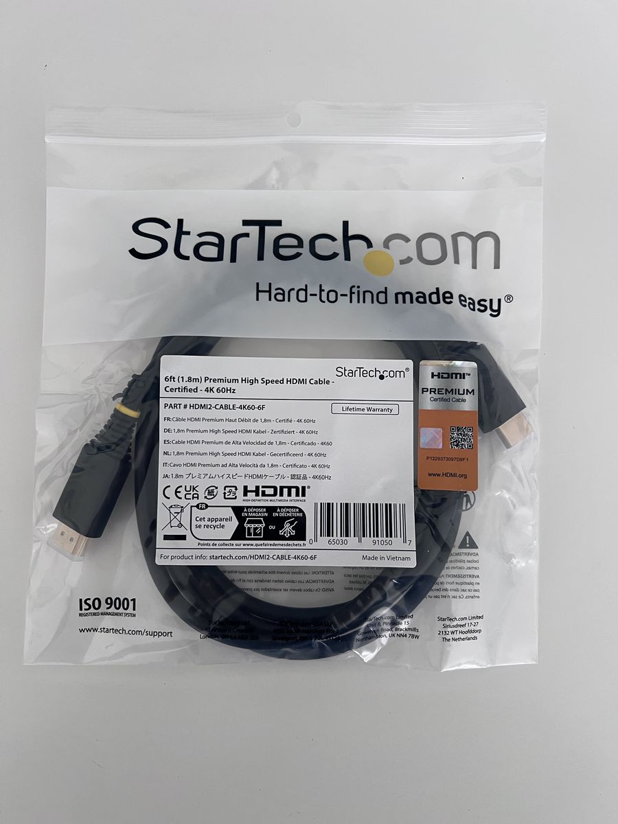 Startech 6ft HDMI Cable