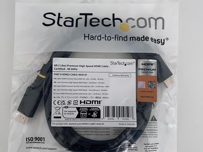 Startech 6ft HDMI Cable