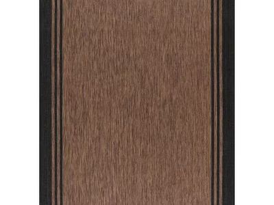 10 X 14 Gold Black Aloha Washable Bordered Indoor Outdoor Area Rug