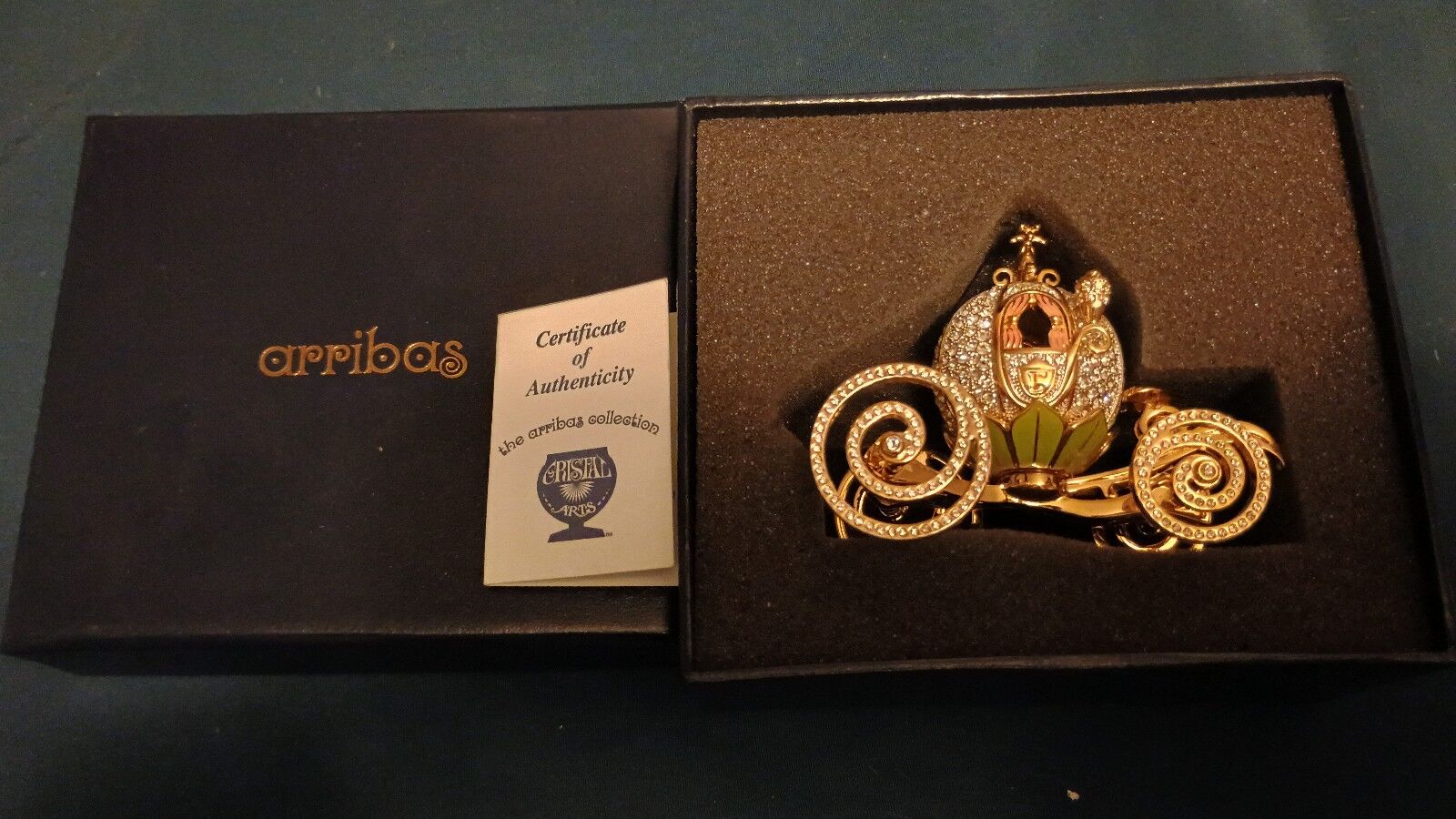 Disney Store Cinderella's Coach Arribas Brothers Swarovski COA Figurine
