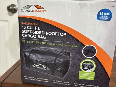 CargoSmart 15 Cu. Ft. Rainproof Soft-Sided Rooftop Cargo Bag 38"x38"x18"