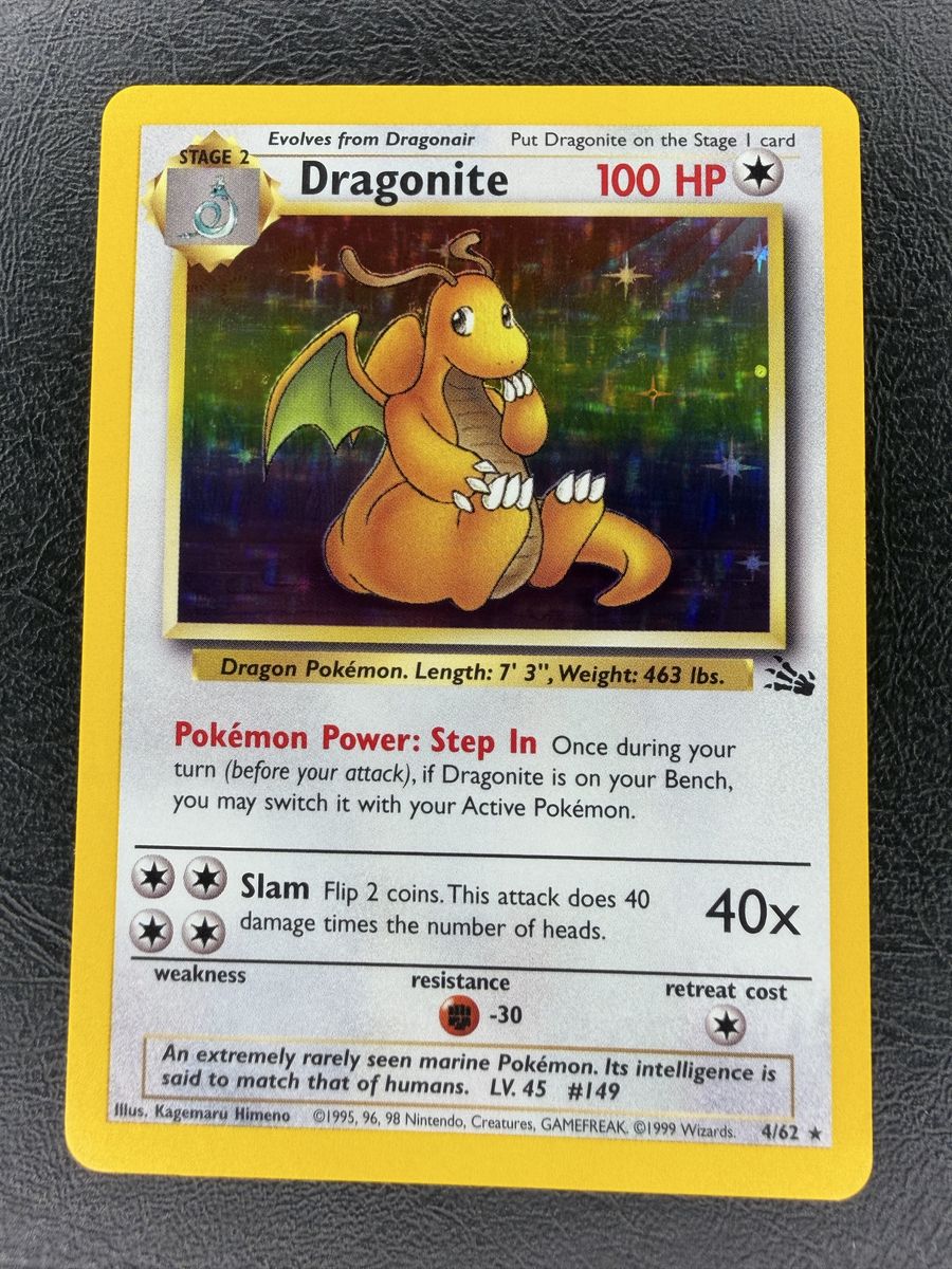 Dragonite 4/62 Fossil Holo WOTC Pokémon NM