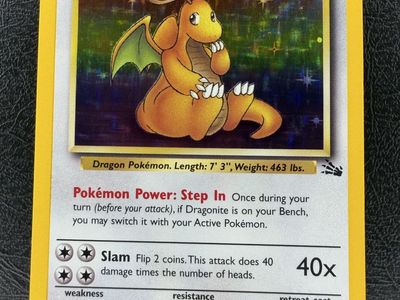 Dragonite 4/62 Fossil Holo WOTC Pokémon NM