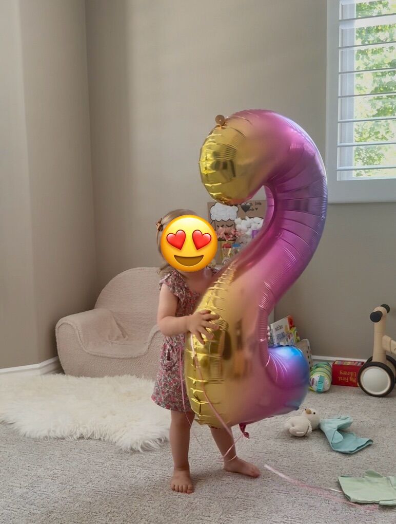 Two 2 Foil Birthday Balloon 34