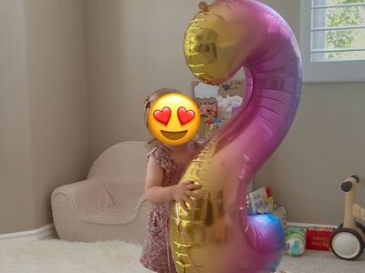 Two 2 Foil Birthday Balloon 34