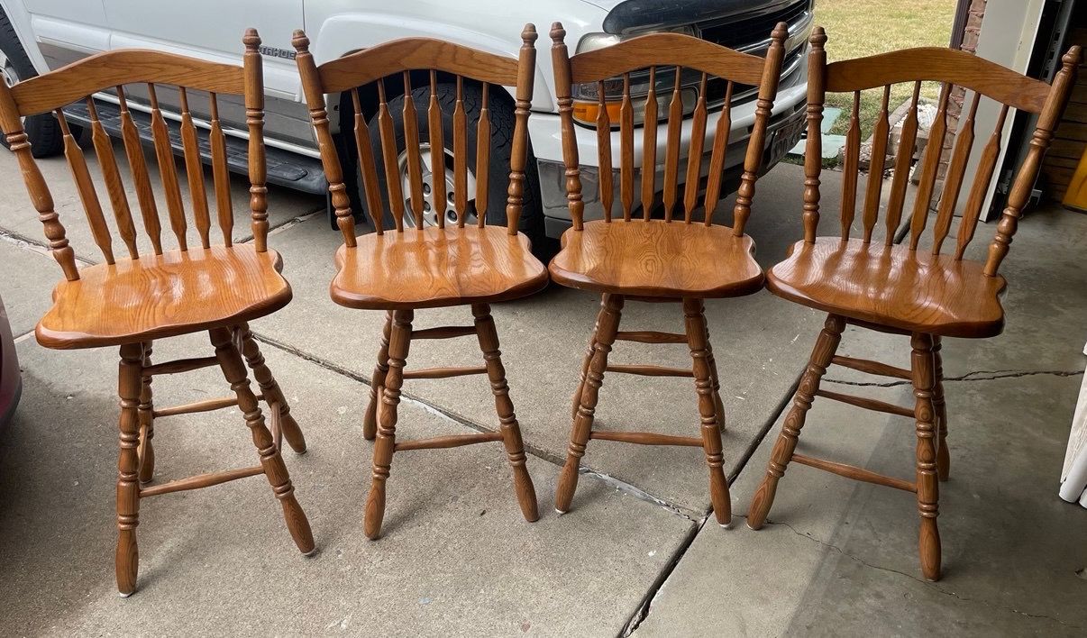 Four Bar Height Swivel Chairs