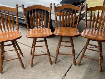 Four Bar Height Swivel Chairs