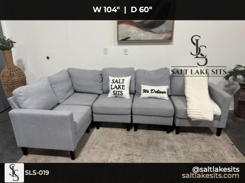 Grey Modular Sectional Sofa Couch Delivery