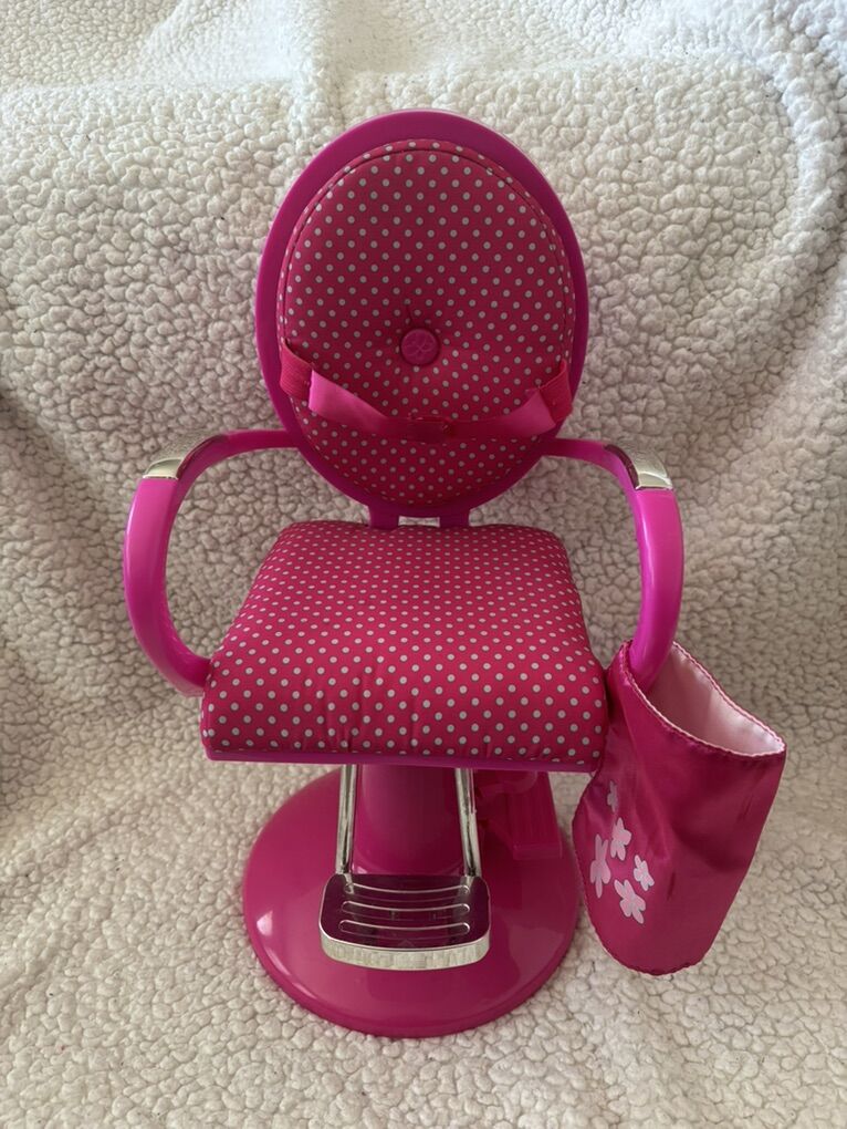 My Life As Salon Chair for 18in Dolls Pink Grey