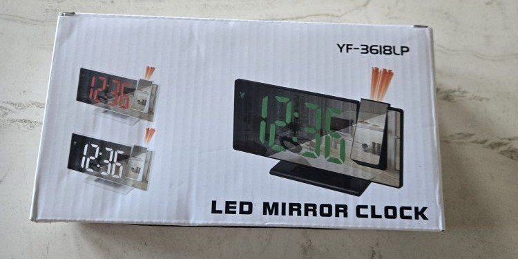 LED MIRROR CLOCK WITH PROJECTION NEW