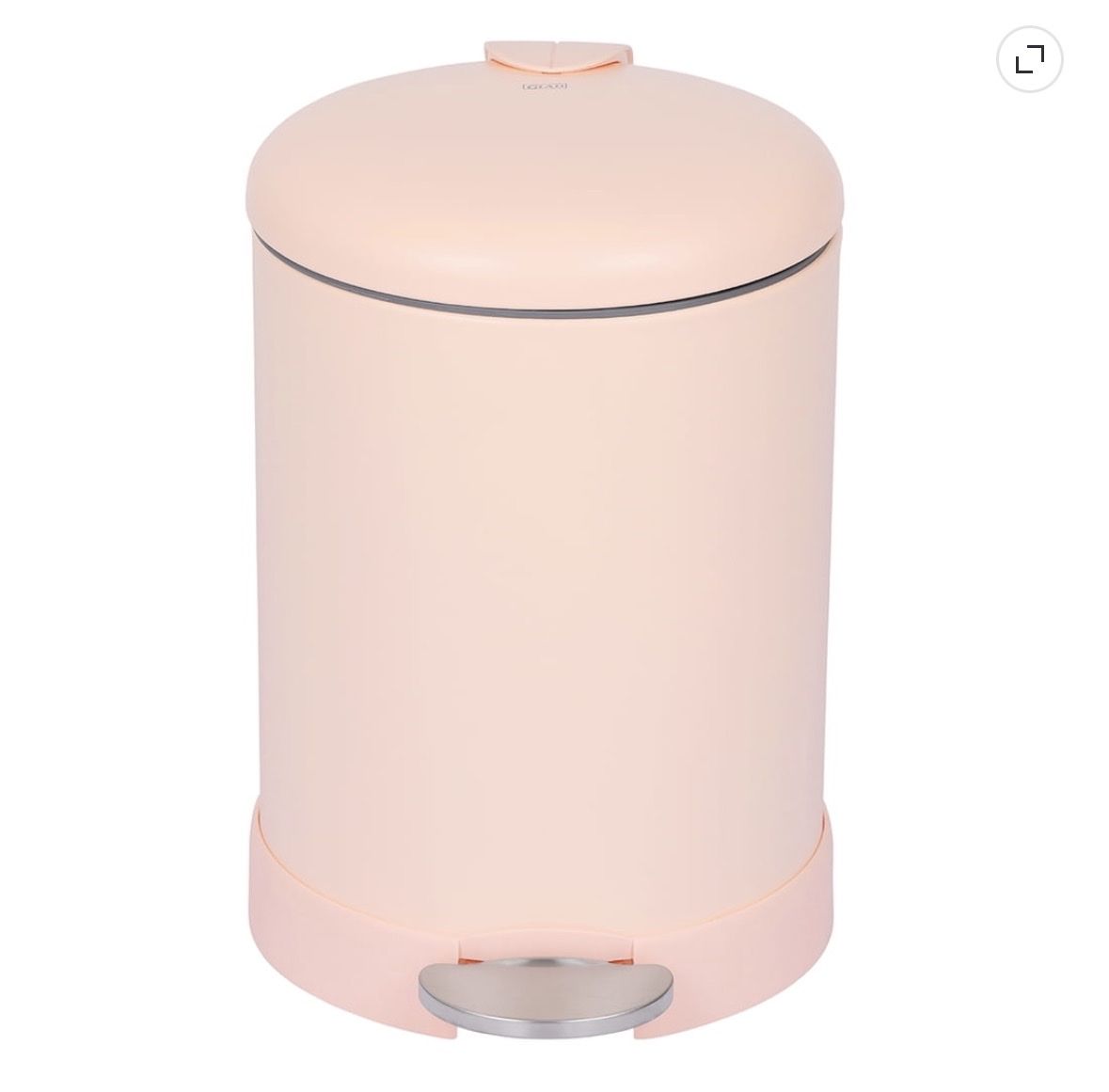 Pink Step Trash Can with Removable Inner Liner Bucket - 12 Inch Small Waste Basket