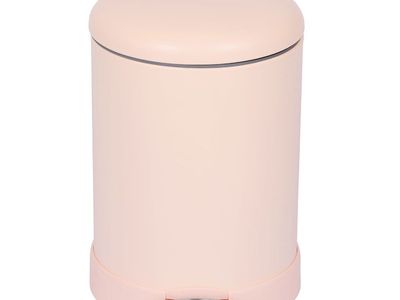 Pink Step Trash Can with Removable Inner Liner Bucket - 12 Inch Small Waste Basket