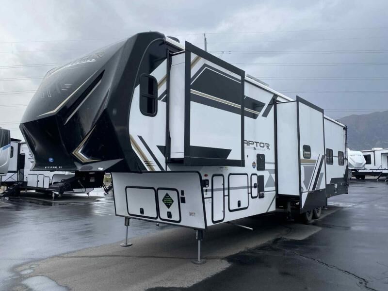 New 2025 Keystone RV Raptor Carbon Series Built to Haul, Built to Camp (363)