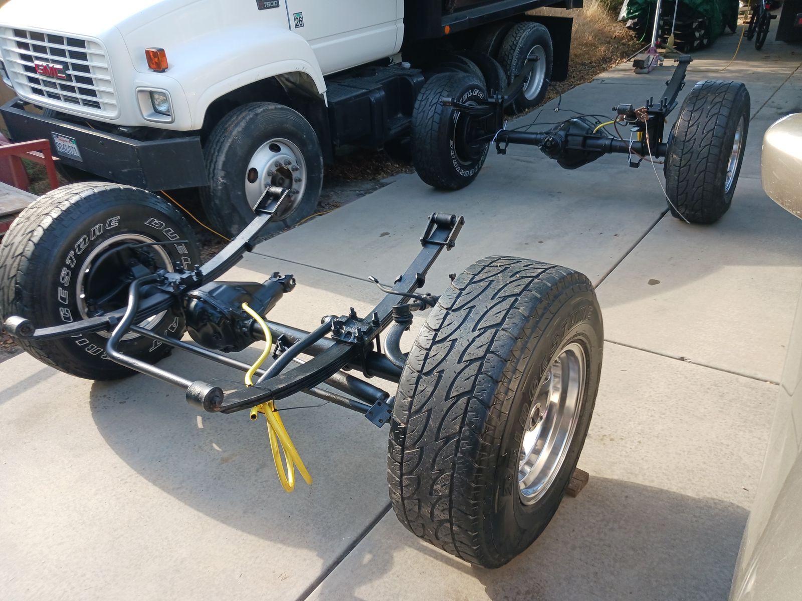 DRIVETRAIN, 4 WHEEL DRIVE ,GEARED TO 4.56 BY 4WHEEL PARTS, ONE TON AXLE, GM 14 BOLT, DANA 44,  COMPLETE