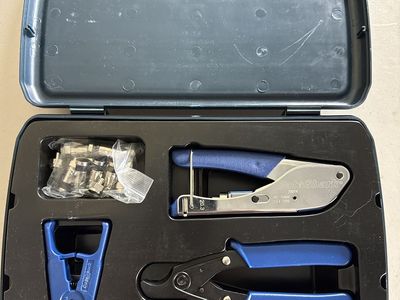 DataShark 70014 Coaxial Cable Tool Kit with Crimper, Stripper, Cutter, and F-Connectors