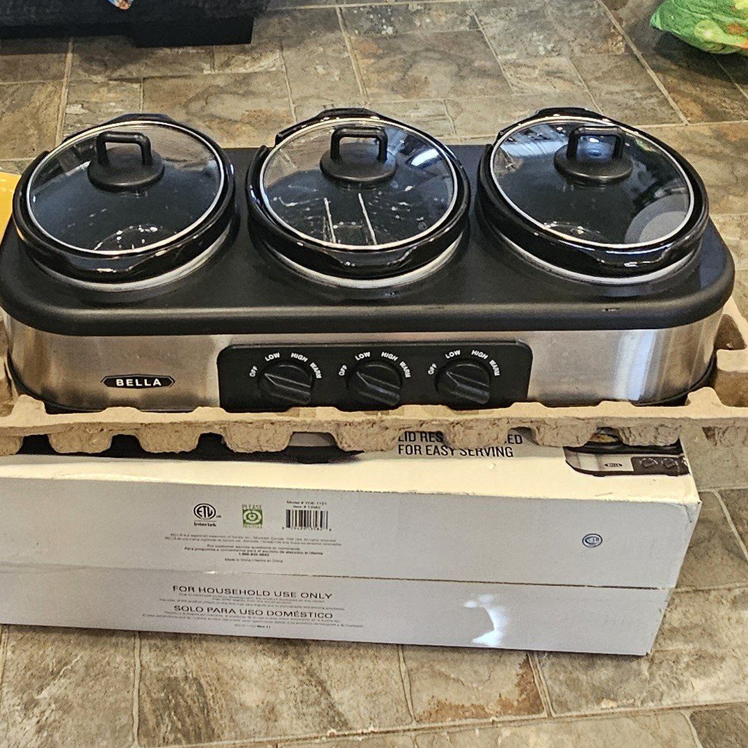 Bella Triple Slow Cooker and Server