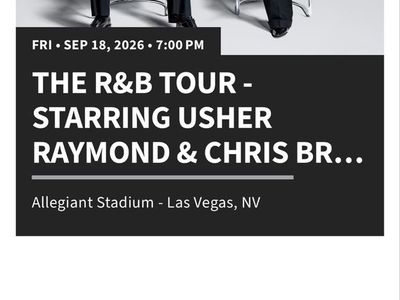 The R&B Tour - Usher Raymond & Chris Brown Tickets