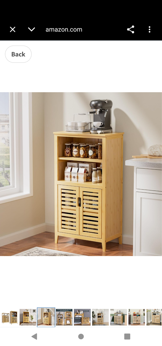 Bamboo Storage Cabinet Freestanding