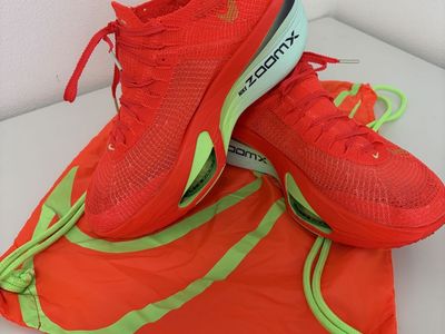 Nike Alphafly 3 Bright Crimson Men’s 10.5 Like New Running Racing Shoes + Nike Racing Bag