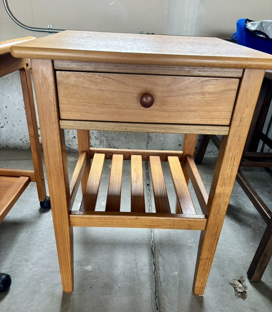 Vintage Midcentury Scandinavian Teak Accent Table