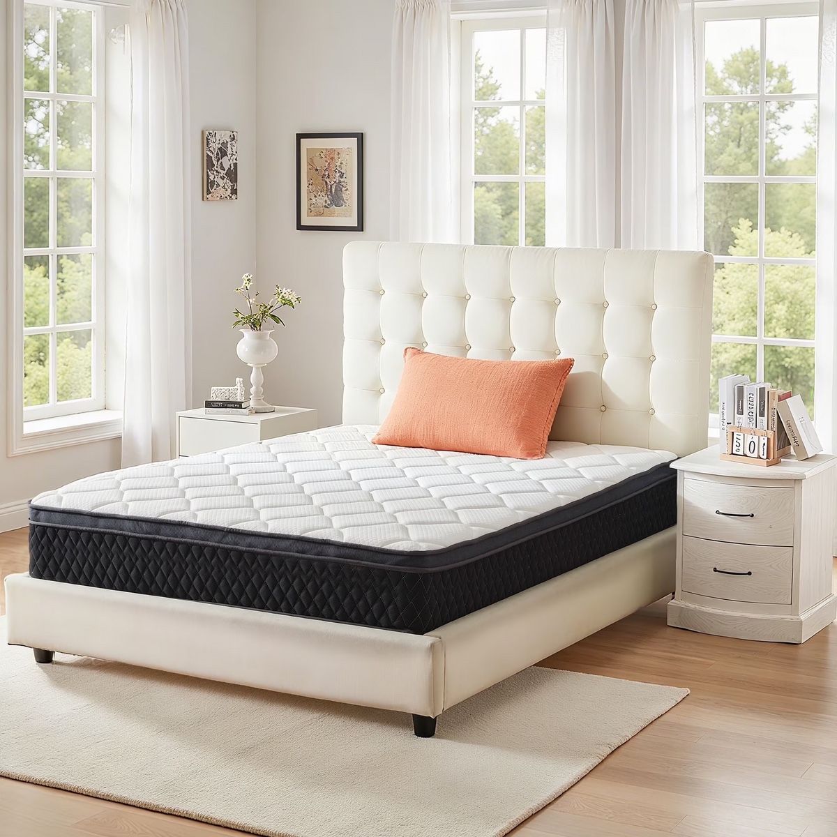 EDX Twin-XL Hybrid Mattress in a Box, 12-Inch Memory Foam & Pocket Springs brand new