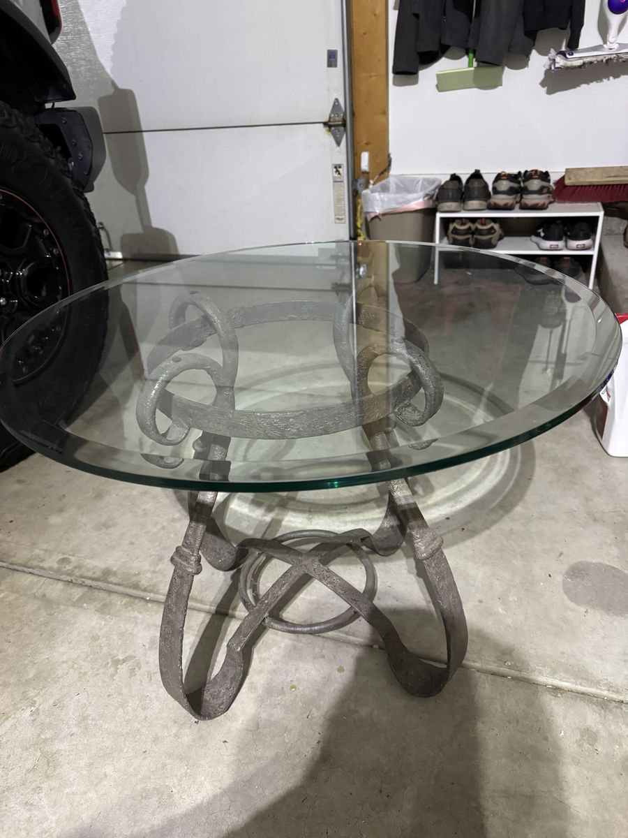Glass top table