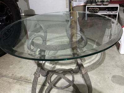 Glass top table