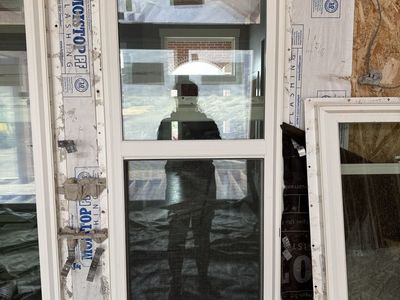 White frame windows