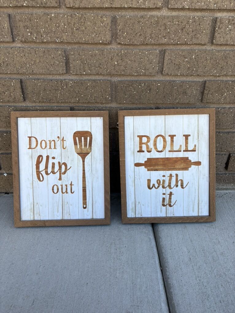 Don't flip out/ Roll with it Wall Art