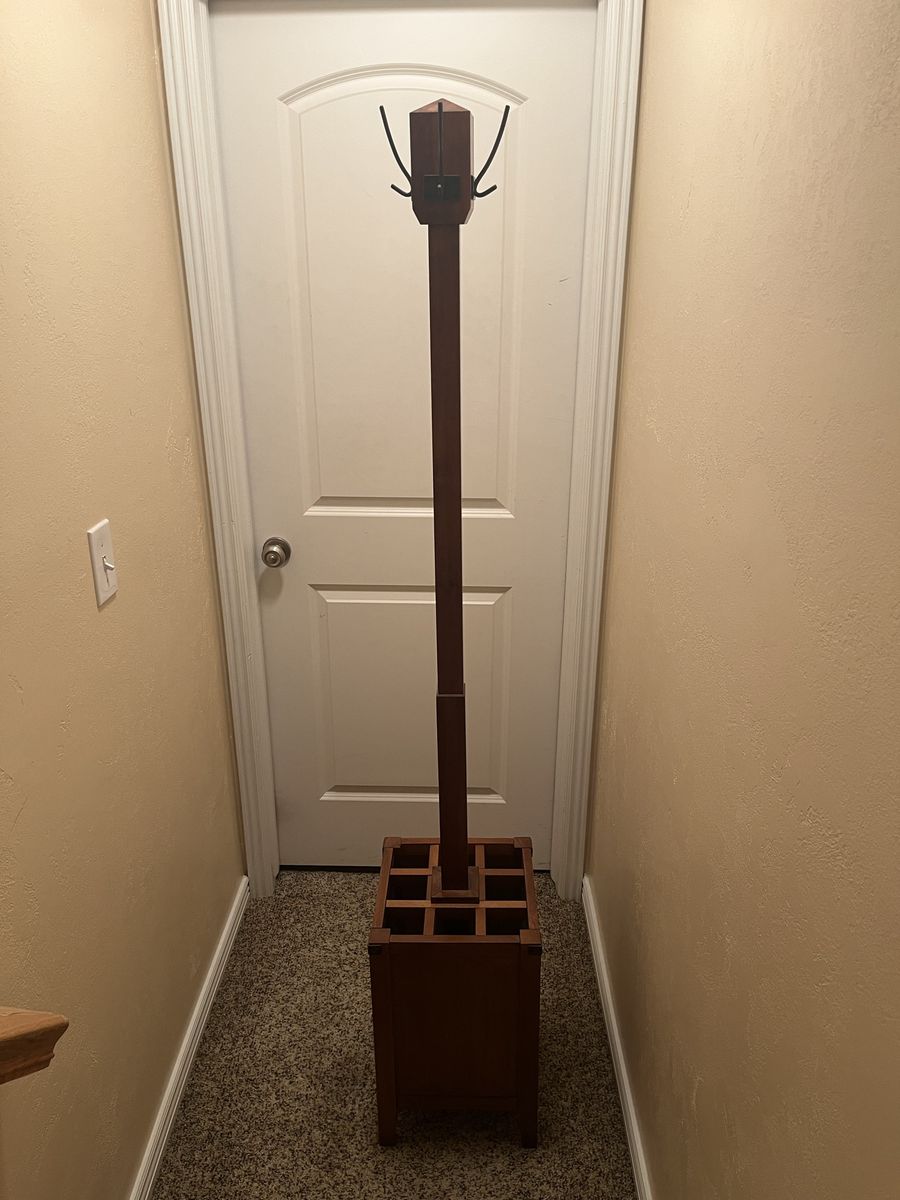 Coat rack 70” tall x 12” wide