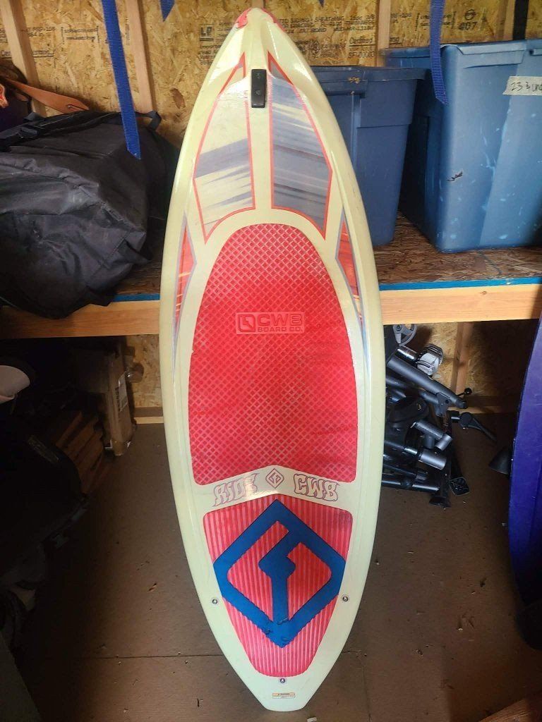 tall wide lake surf board easy learn tow rope hold