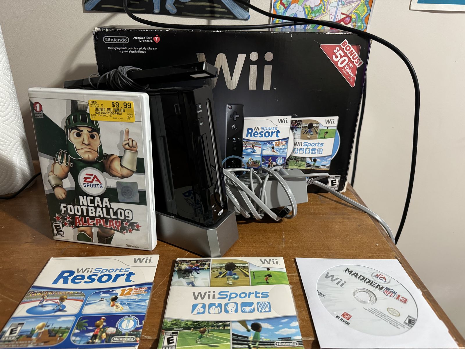 Black Nintendo Wii Bundle (Homebrewed)