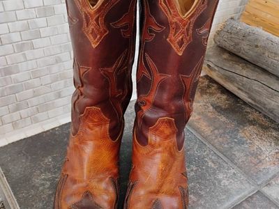 Excellent Quality Boulet Women's Full-Grain Leather Cowboy Western Boots - Size 8