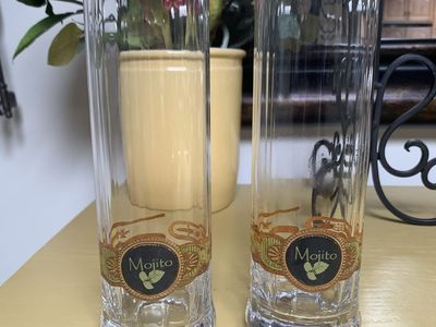 Set Of Two 8” Tall Mojito Glasses