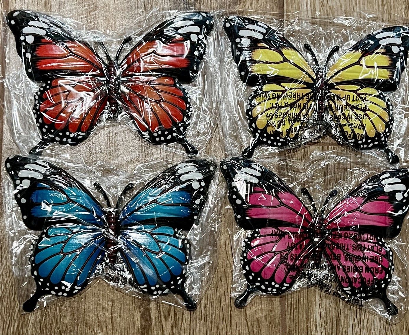 4 Pack Metal Butterfly Decorations, 6.7 in Butterfly Wall Art Sculpture Hanging Decor, Metal Butterflies Outdoor Decor