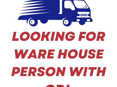 NOW HIRING: Warehouse Associate (CDL Required)