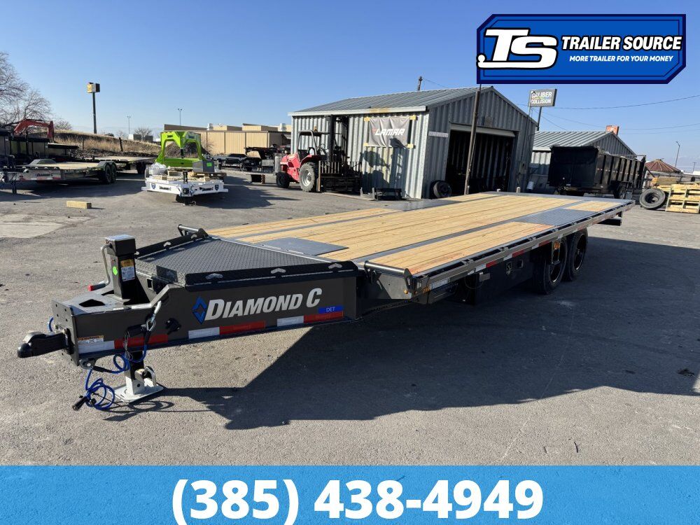 8.5x22 Diamond C DET 208 Deckover Tilt Trailer - 18K GVWR