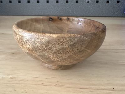 Handmade Hand-Turned Small Wooden Bowl - 4.5" Diameter x 2" Height