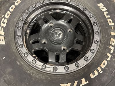 Fuel rims and BFG mud terrains