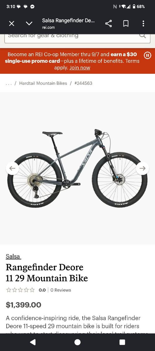 New Salsa Rangefinder Mountain Bike Hard tail 11 speed