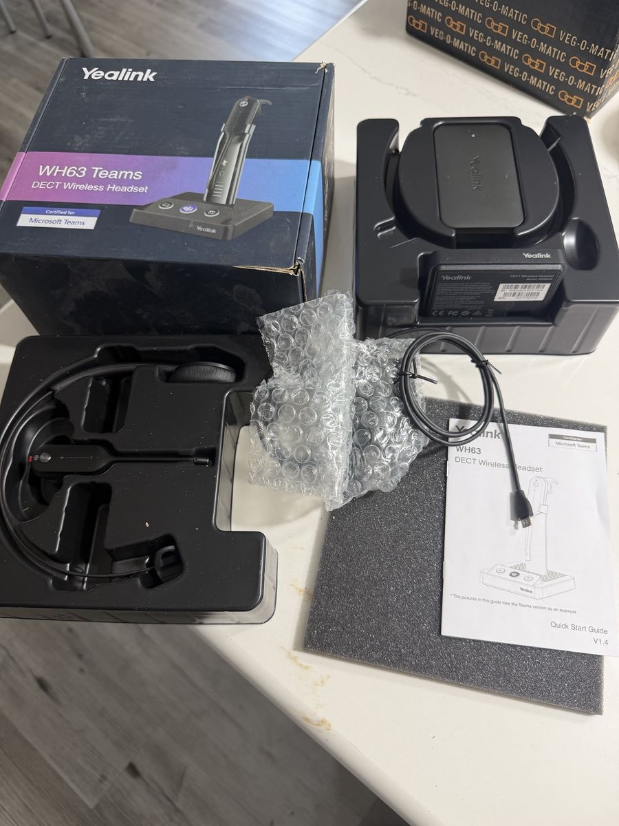 Yealink WH63 Teams DECT Wireless Headset with Base Station