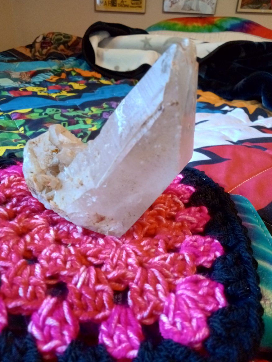 Large Clear Quartz Crystal Point - Natural Healing Stone Specimen