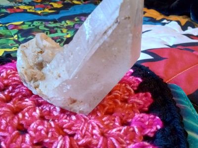 Large Clear Quartz Crystal Point - Natural Healing Stone Specimen