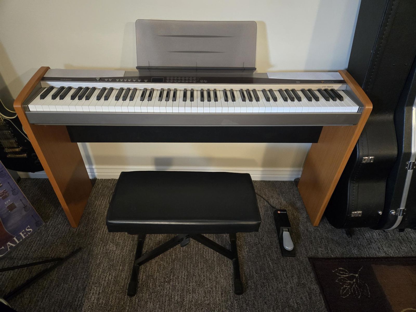 Casio Privia PX-500L Digital Piano 88-Key w/ Stand, Bench, Pedal, Cover & Lighting Keys