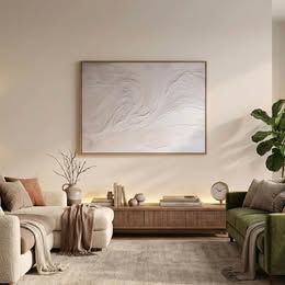 BRAND NEW 30x40 Luxury Minimalist Monochrome Fluid Art Print – Contemporary Neutral Decor