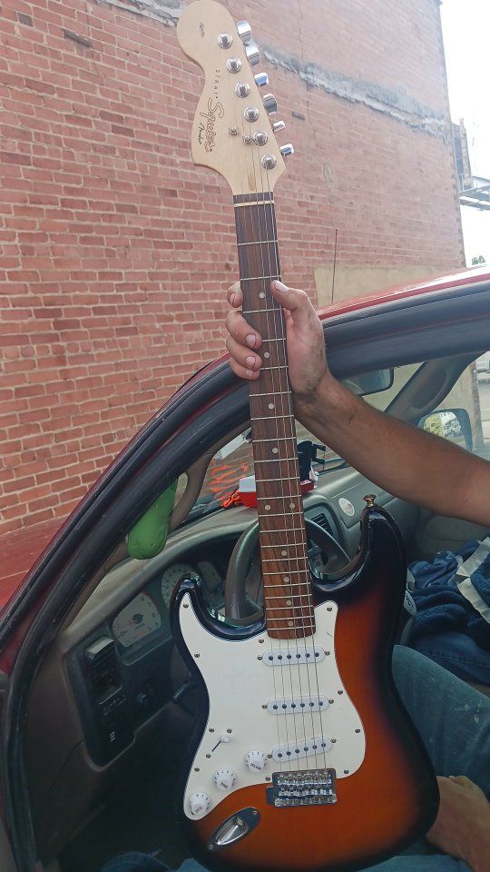 electric squire strat left handed