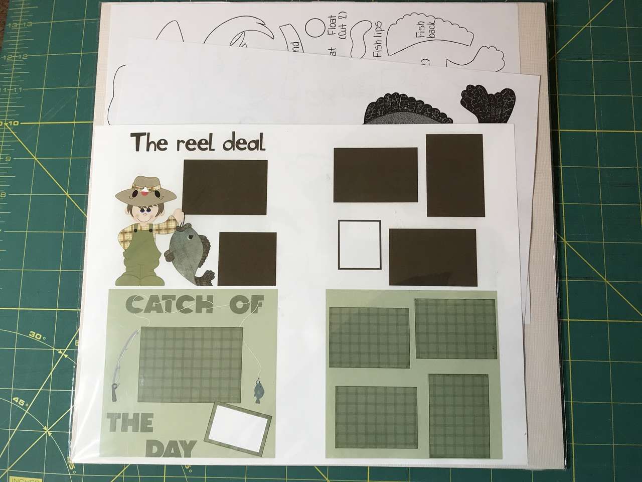 The Reel Deal or Catch of The Day 2 - 12” x 12” Scrapbook Pages per kit,  New