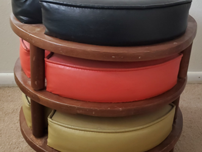 Vintage Stools _ Stacking (3) & Stand-alone (1)
